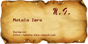 Matala Imre névjegykártya