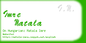 imre matala business card